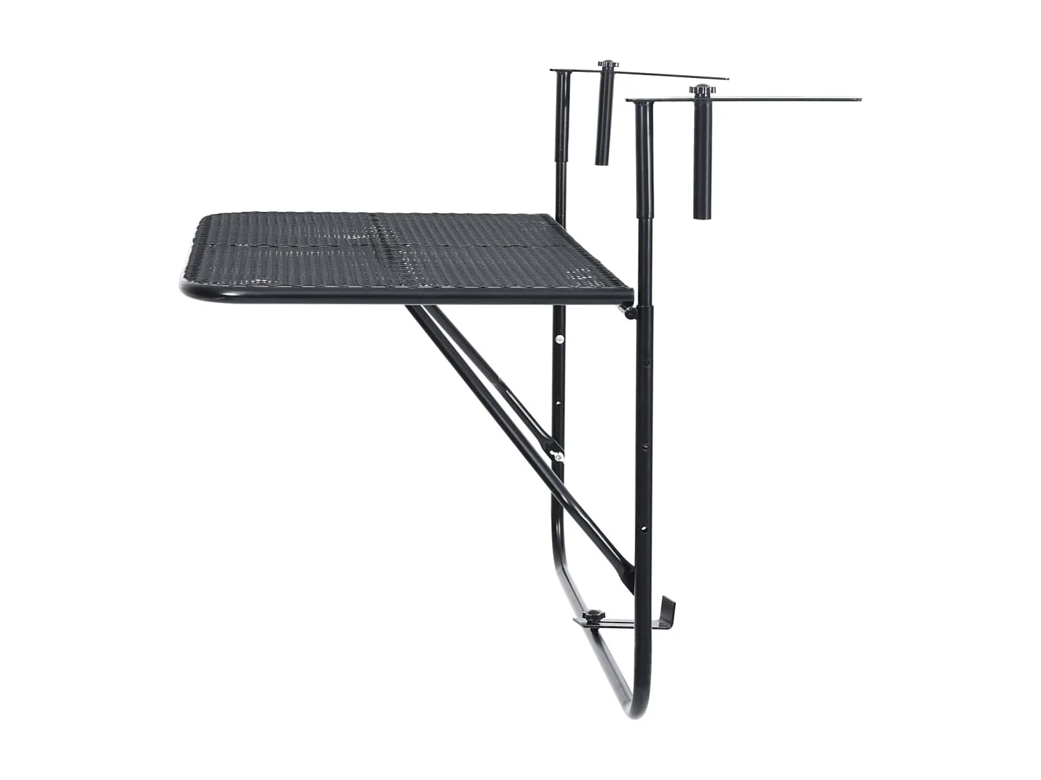 Table de balcon Noir 60x40 Acier