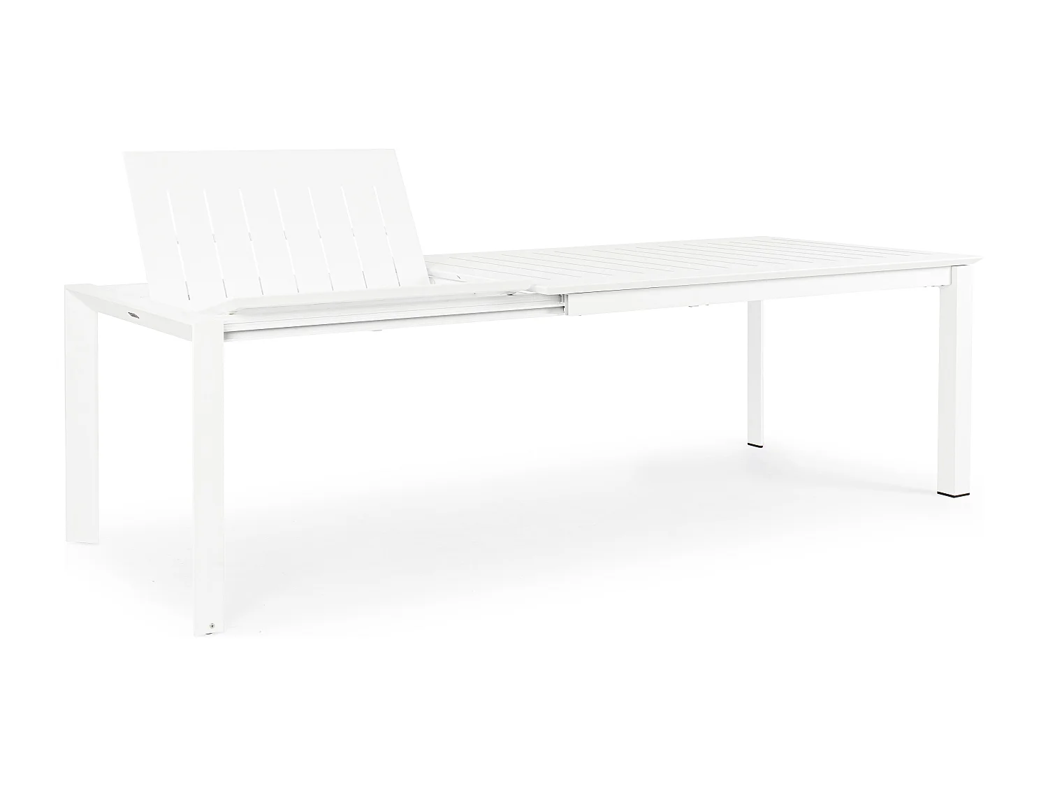 Table extensible de jardin rectangulaire aluminium blanc Koni 160-240cm