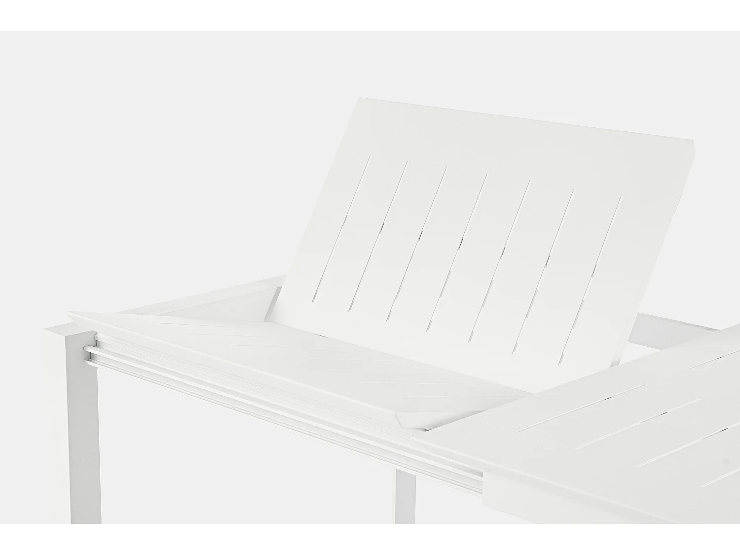 Table extensible de jardin rectangulaire aluminium blanc Koni 160-240cm