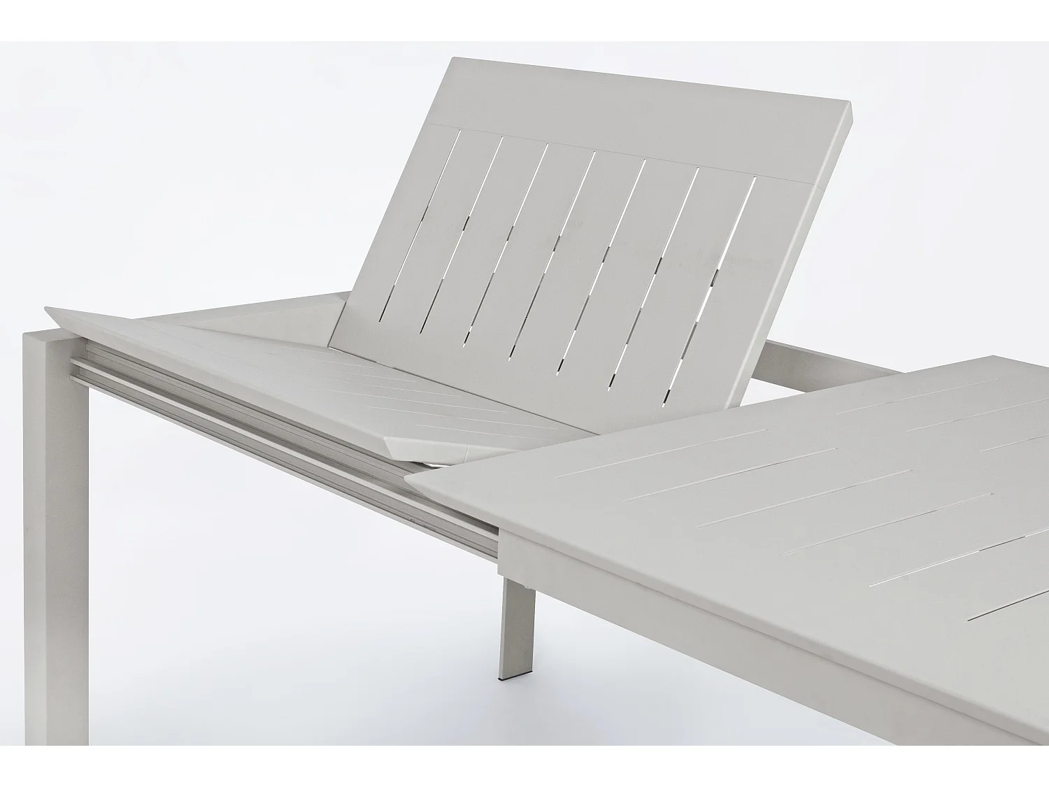 Table extensible de jardin aluminium gris Koni L 160-240cm