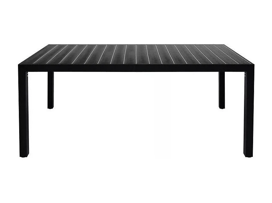 Table de jardin WPC et pieds métal noir Etrino 185cm