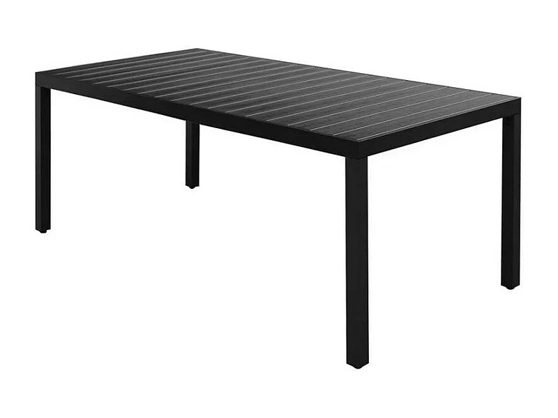 Table de jardin WPC et pieds métal noir Etrino 185cm