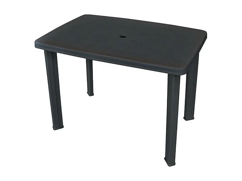 Table de jardin plastique anthracite Bouka 101cm