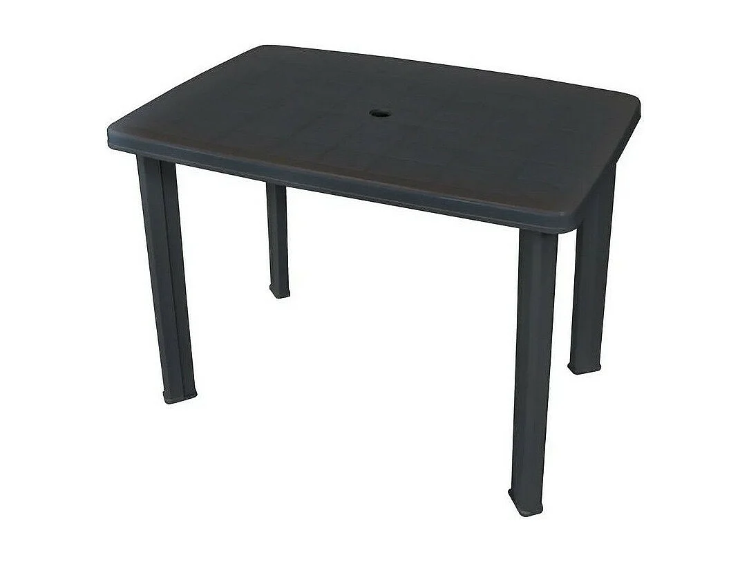 Table de jardin plastique anthracite Bouka 101cm