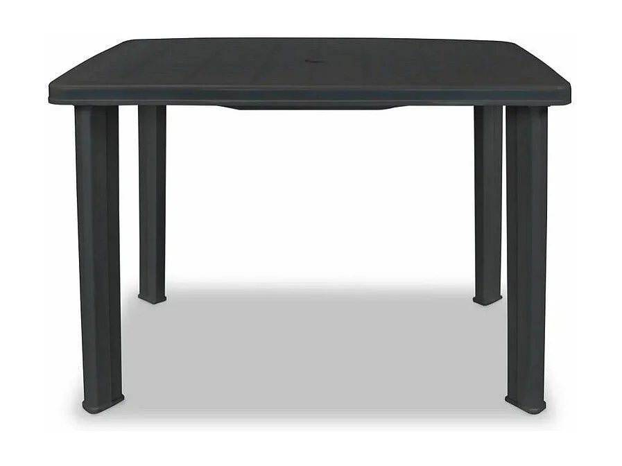 Table de jardin plastique anthracite Bouka 101cm
