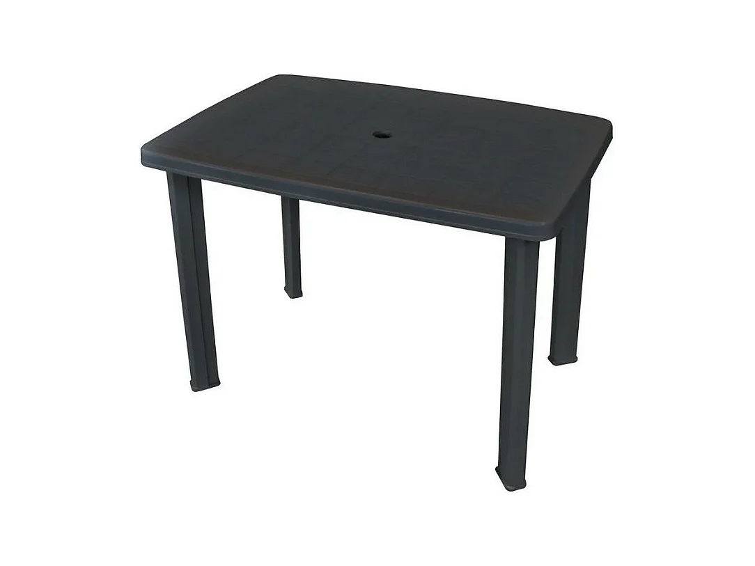 Table de jardin plastique anthracite Bouka 101cm
