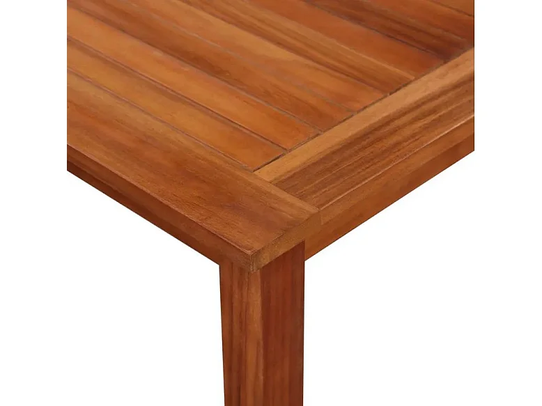 Table de jardin carrée pliable acacia massif foncé Daiss 85cm