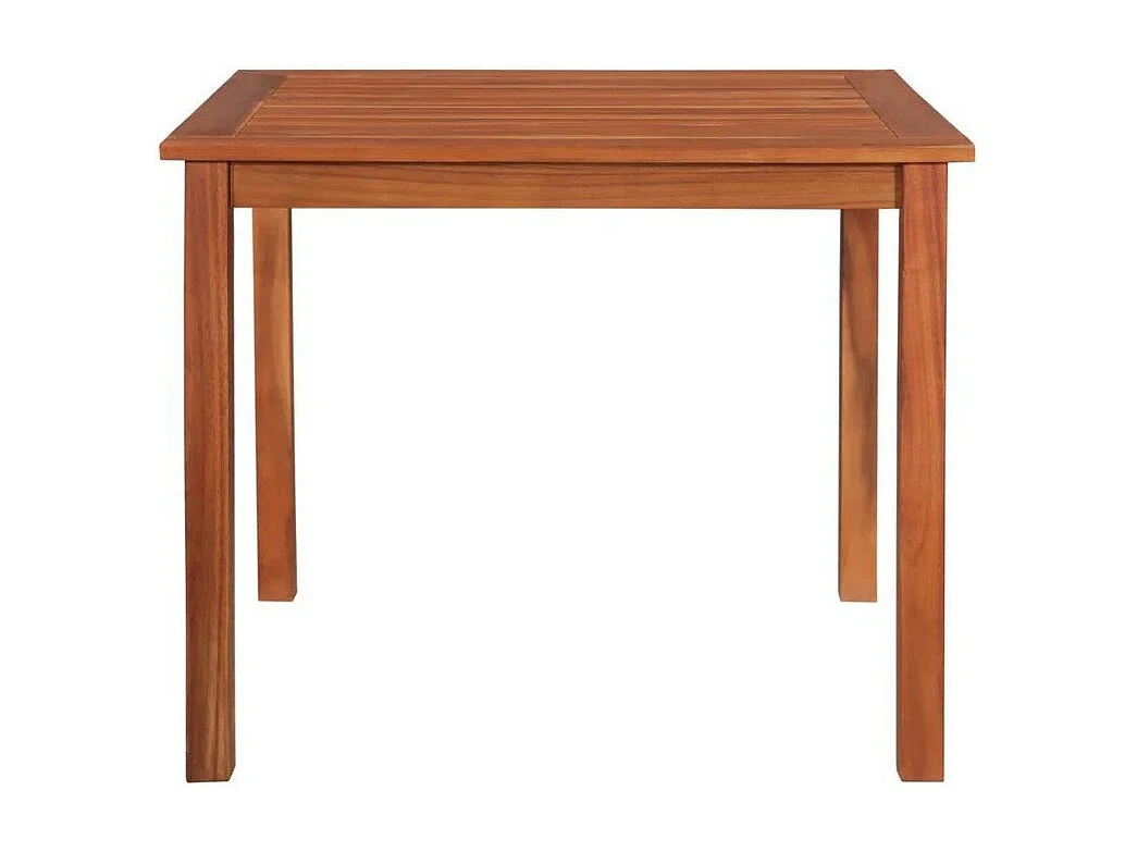Table de jardin carrée pliable acacia massif foncé Daiss 85cm
