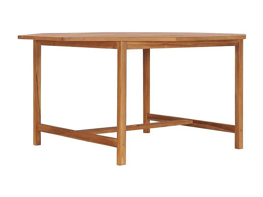 Table de jardin octogonale teck massif clair Ampiz 150cm