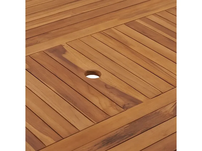 Table de jardin octogonale teck massif clair Ampiz 150cm