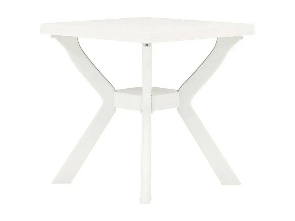 Table de bar carrée plastique blanc Bouka