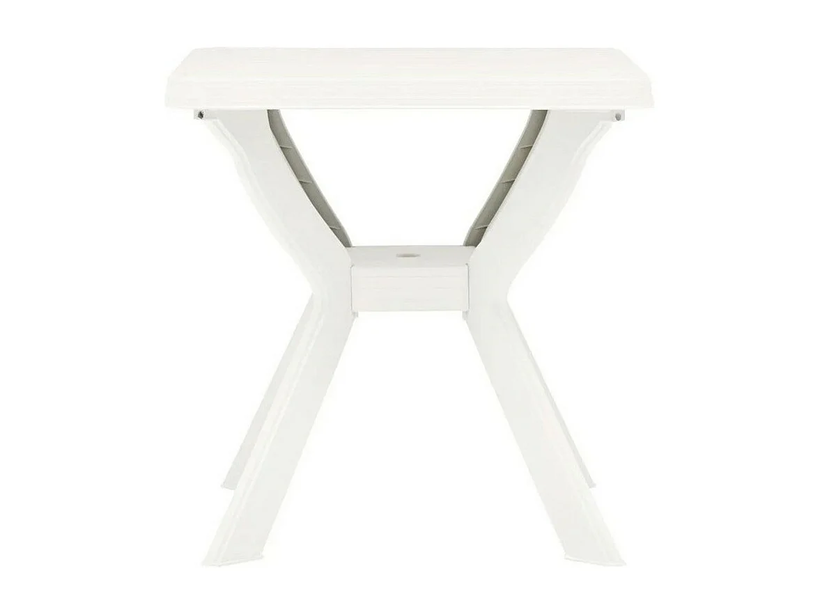 Table de bar carrée plastique blanc Bouka