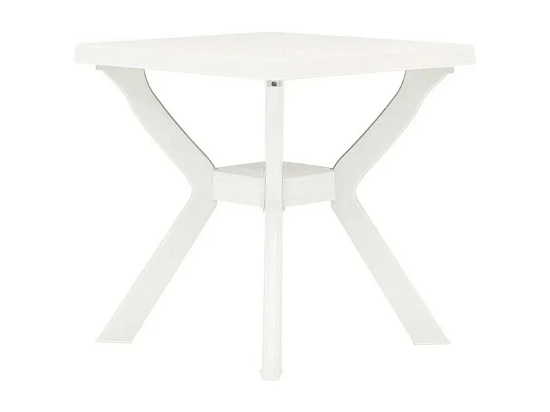 Table de bar carrée plastique blanc Bouka