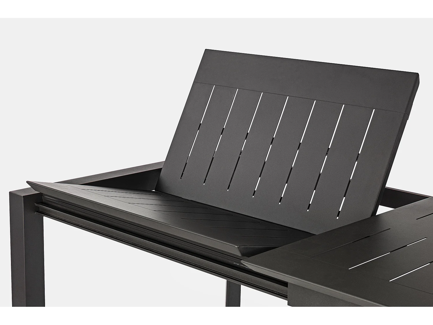 Table extensible de jardin rectangulaire en aluminium anthracite Koni 160-240cm