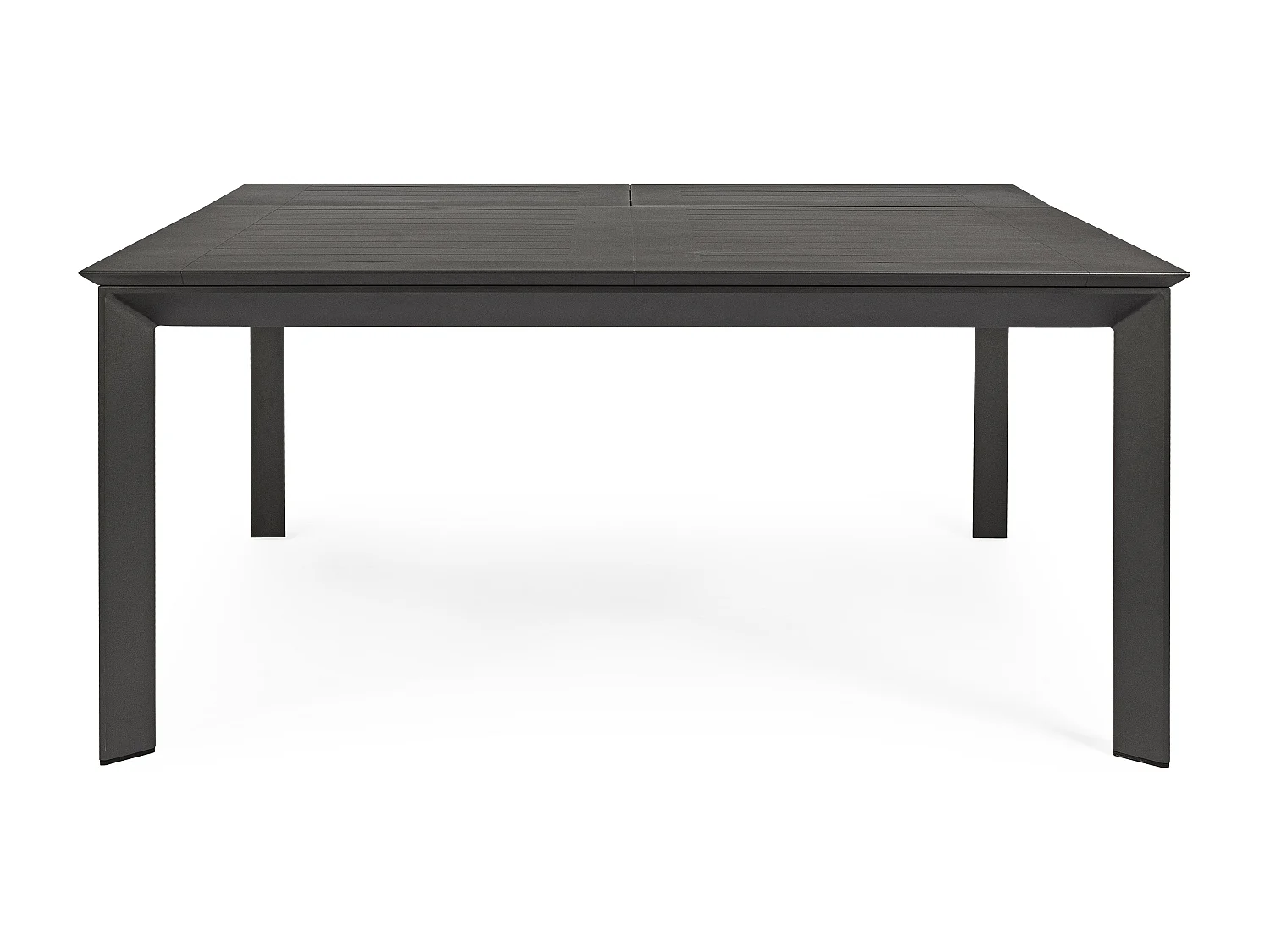 Table extensible de jardin carrée en aluminium anthracite Koni 110-160cm