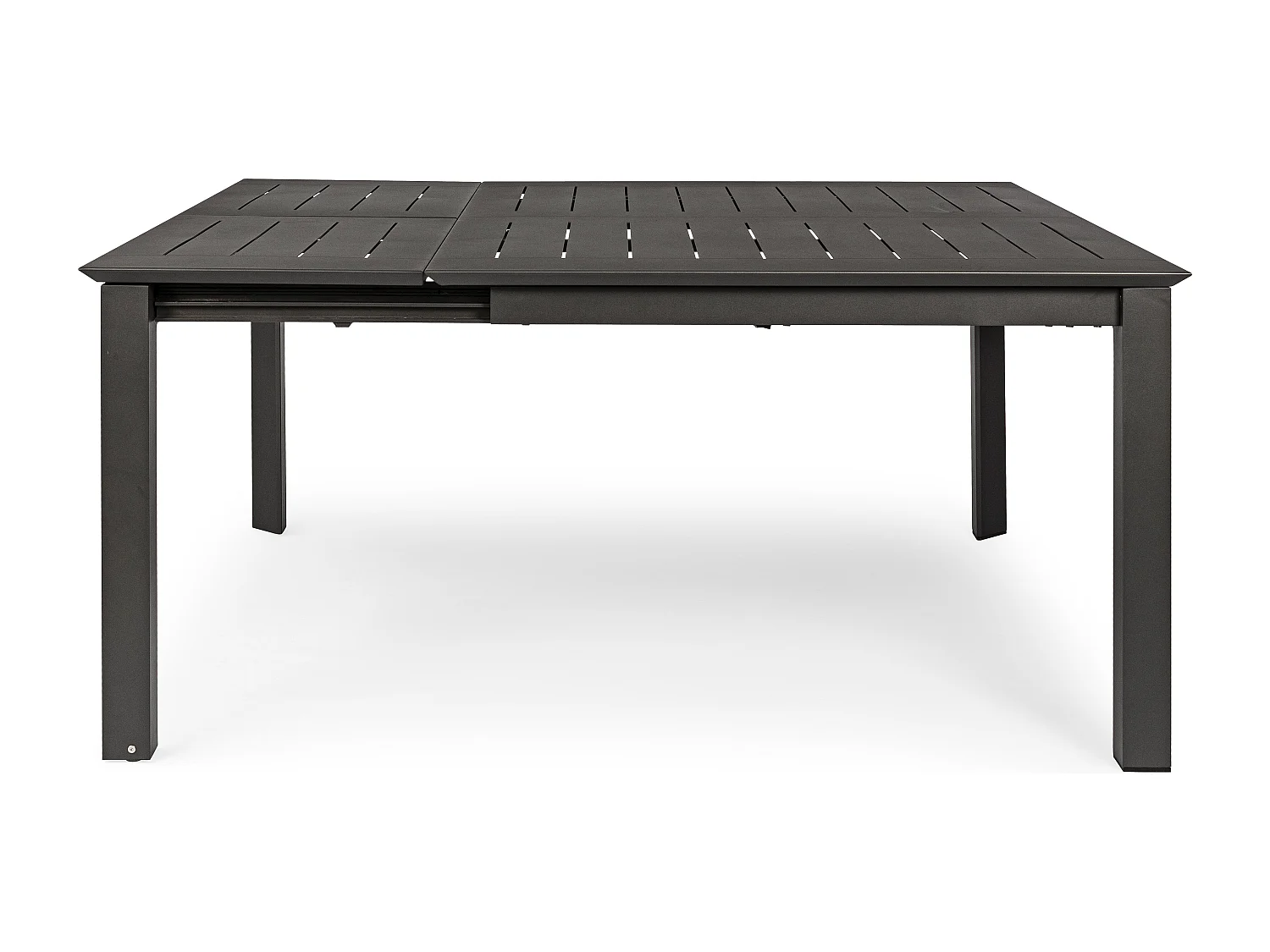 Table extensible de jardin carrée en aluminium anthracite Koni 110-160cm