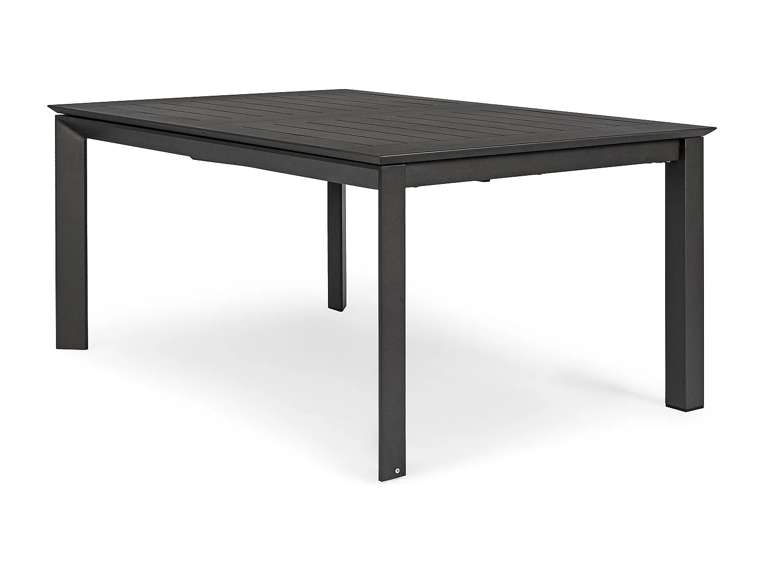 Koni uitschuifbare vierkante tuintafel in antraciet aluminium 110/160 cm