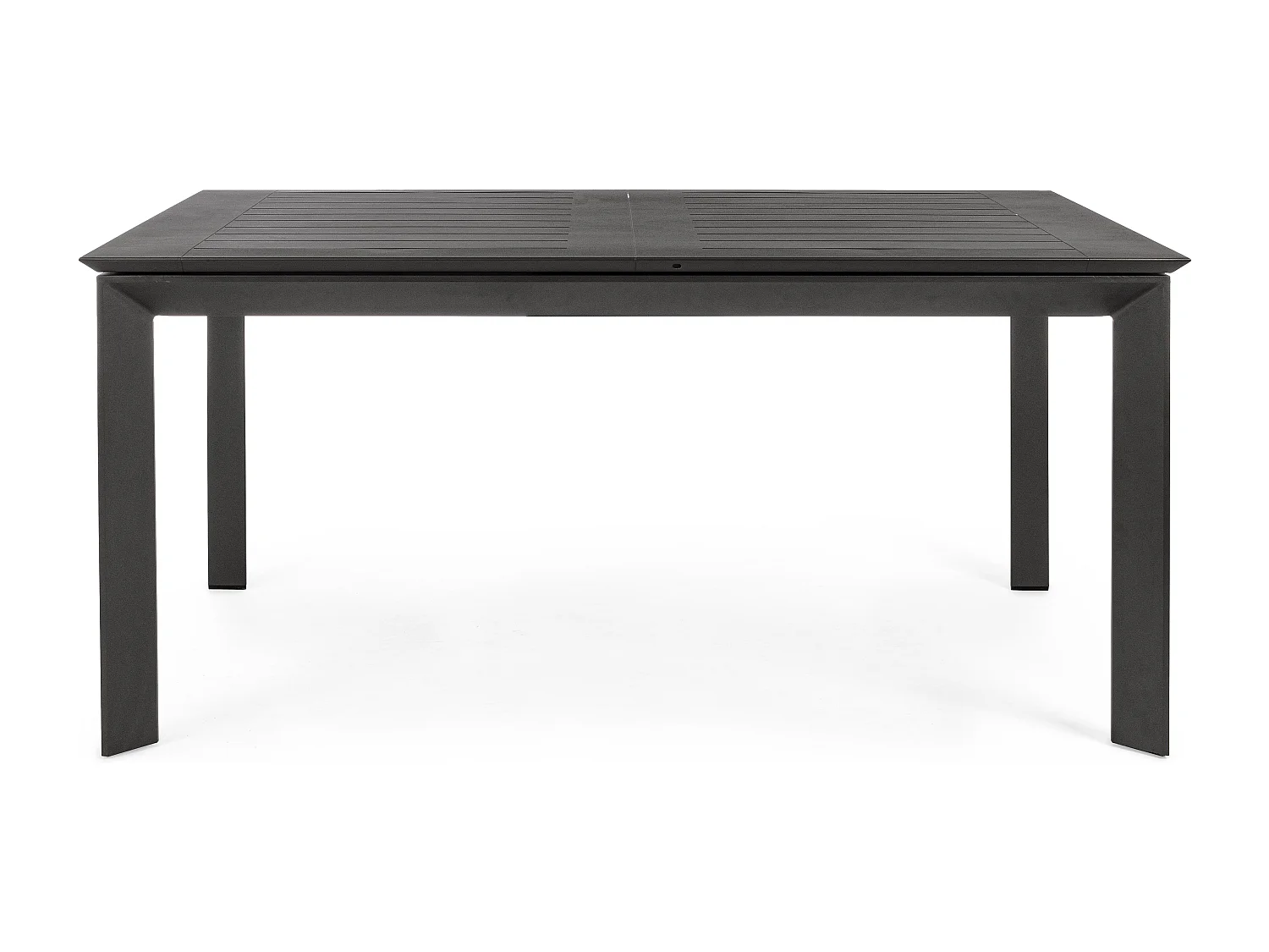 Koni uitschuifbare vierkante tuintafel in antraciet aluminium 110/160 cm