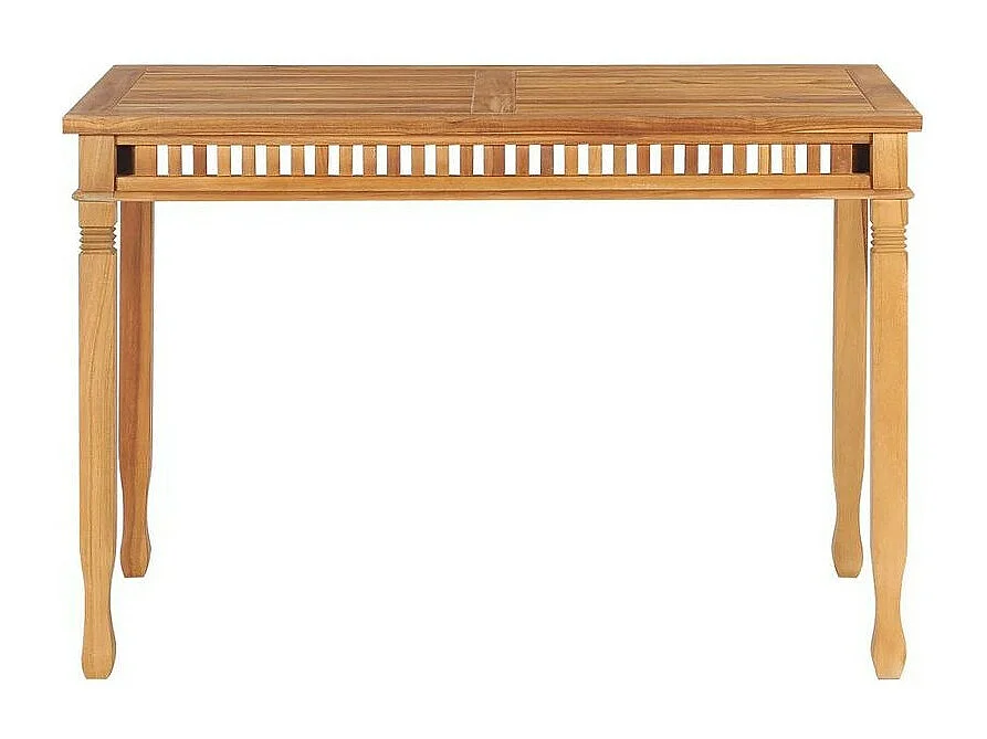 Table de jardin rectangulaire teck massif clair Efana