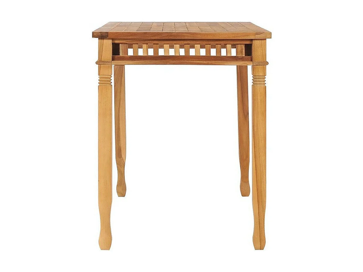 Table de jardin rectangulaire teck massif clair Efana