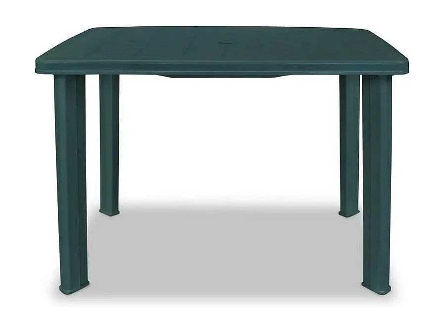 Table de jardin plastique vert Bouka 101cm