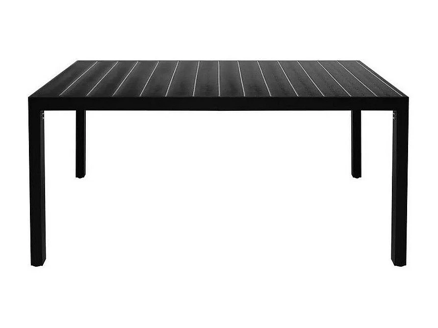 Table de jardin WPC et pieds métal noir Etrino 150cm