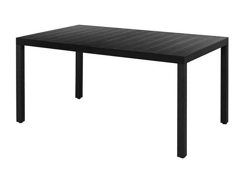Table de jardin WPC et pieds métal noir Etrino 150cm