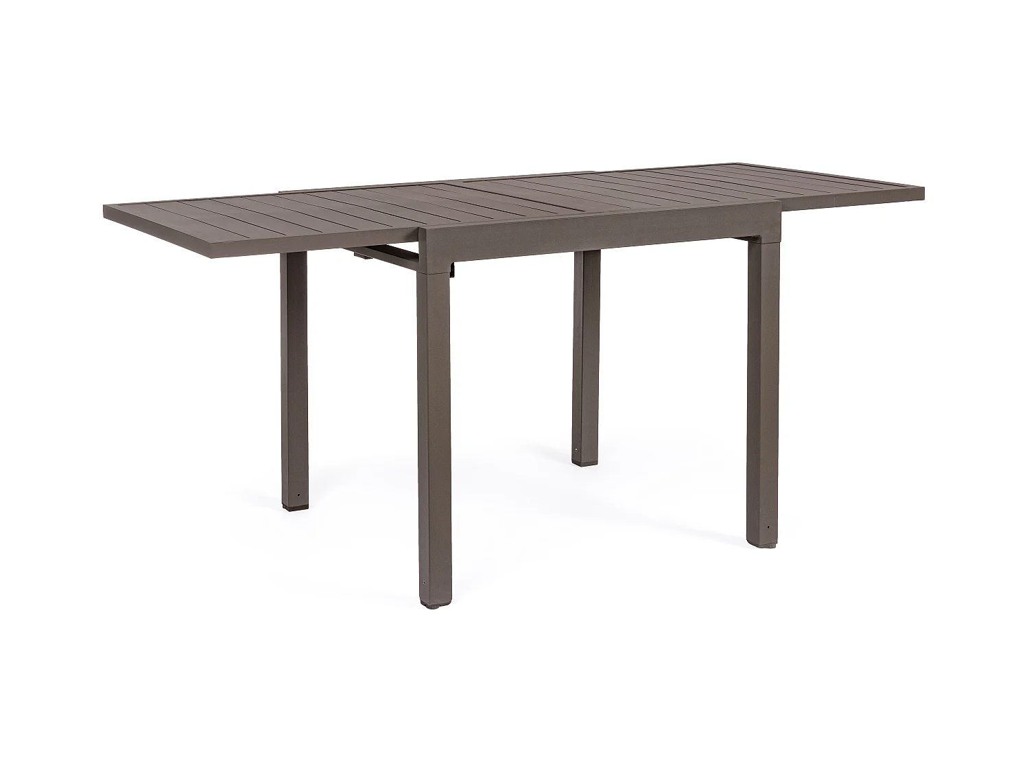 Table extensible de jardin aluminium marron Paga L 83-166cm