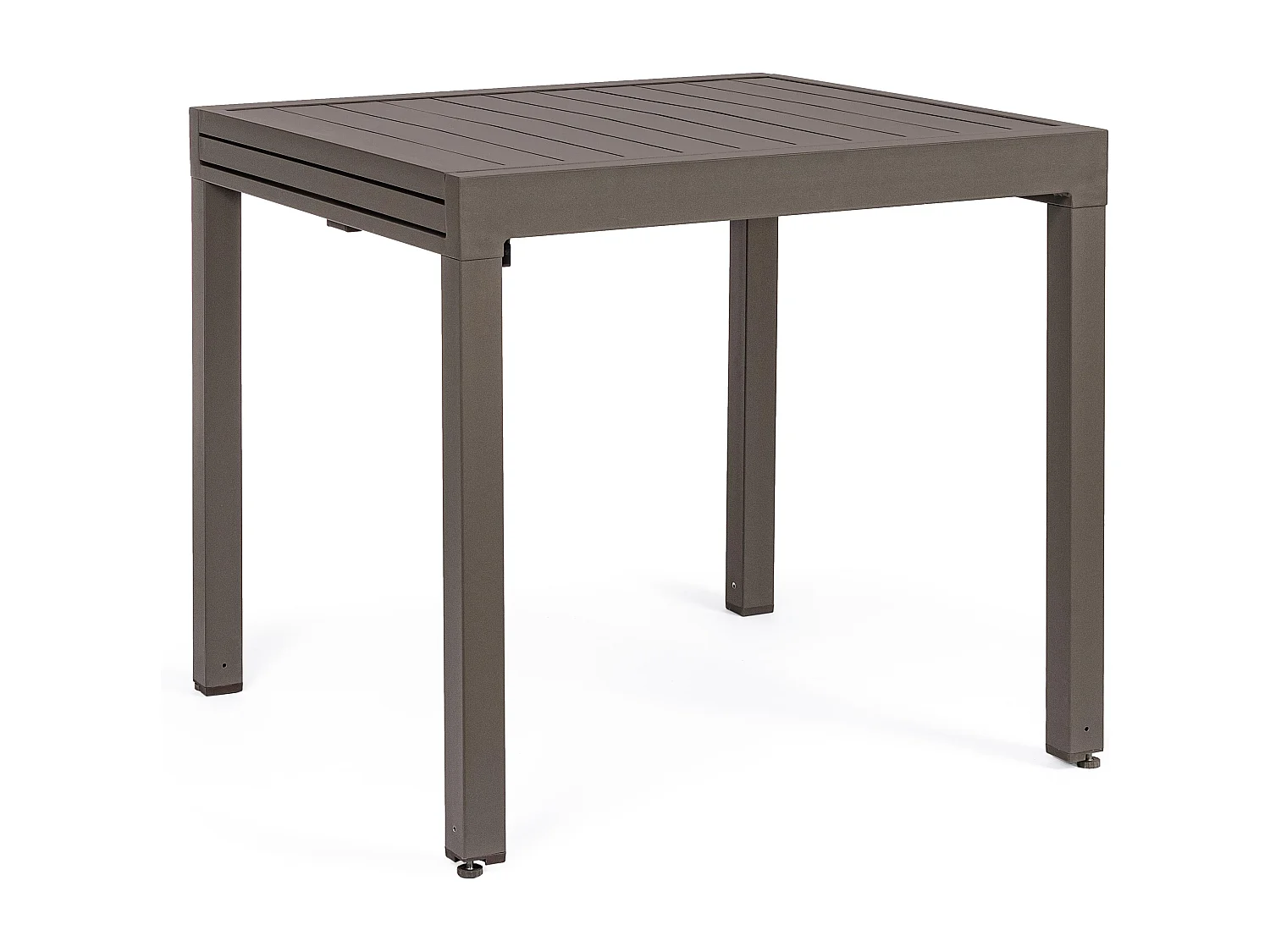 Table extensible de jardin aluminium marron Paga L 83-166cm