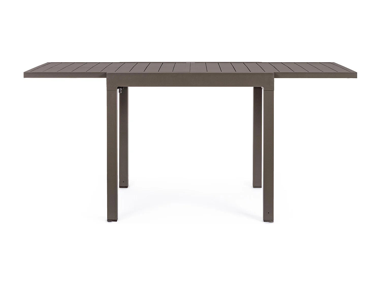 Table extensible de jardin aluminium marron Paga L 83-166cm
