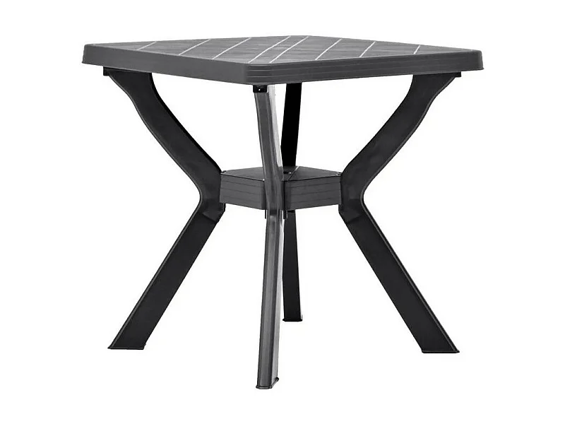 Table de bar carrée plastique anthracite Bouka