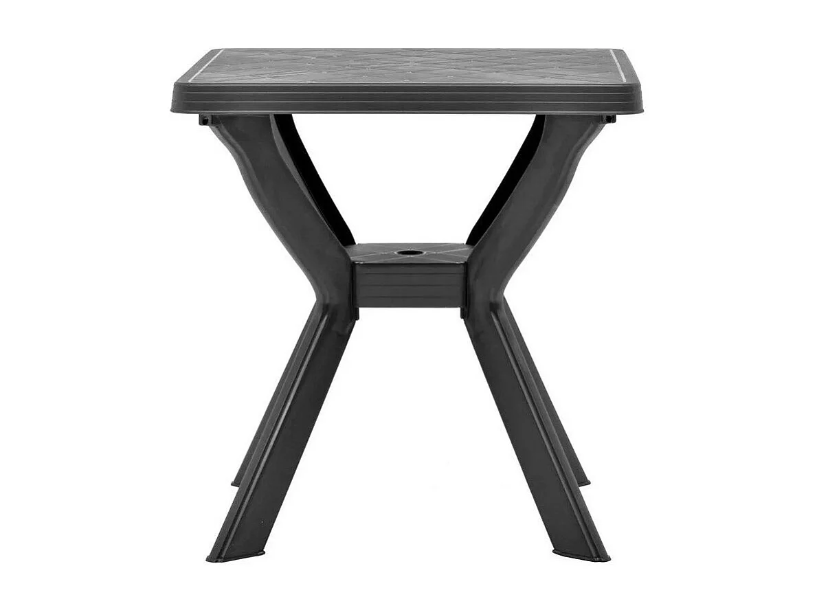 Table de bar carrée plastique anthracite Bouka
