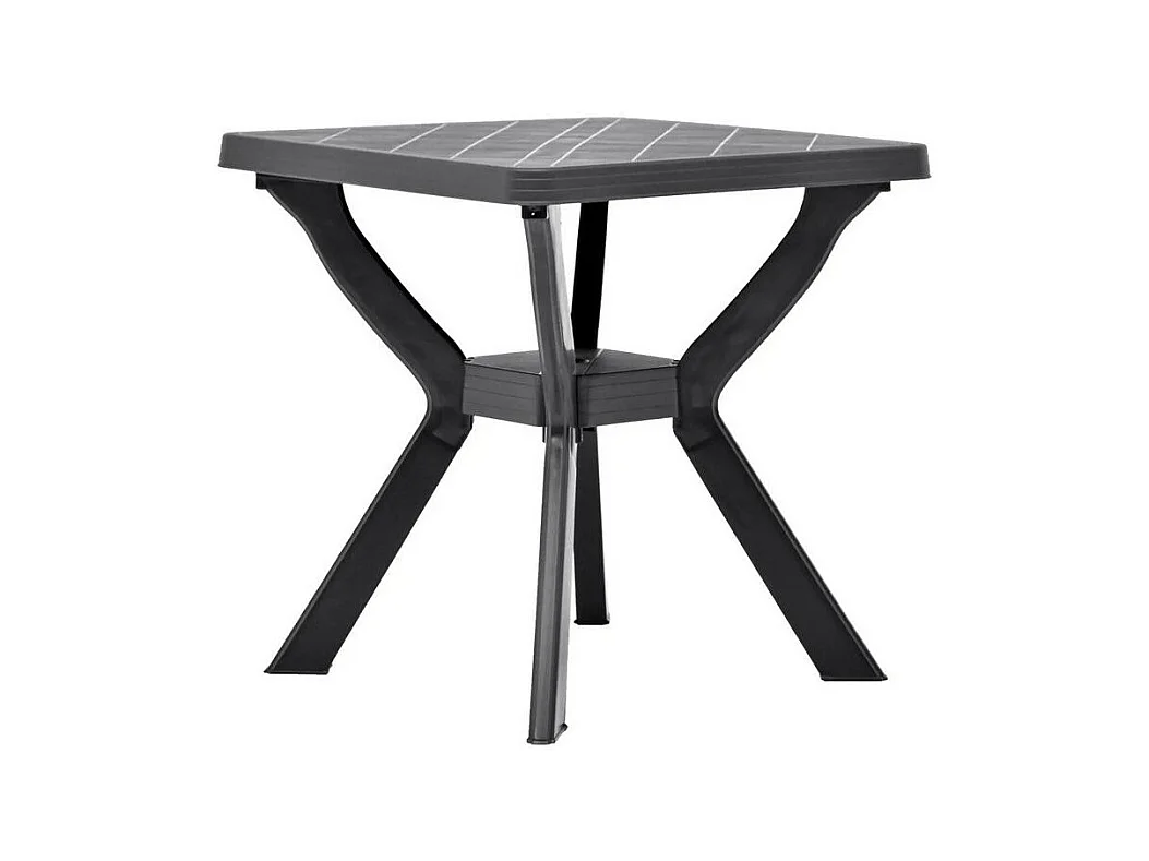 Table de bar carrée plastique anthracite Bouka