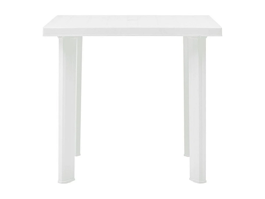 Table de jardin rectangulaire plastique blanc Assoa 80cm