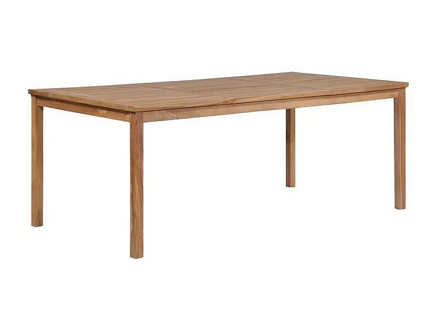 Table de jardin teck massif clair Leez 200cm