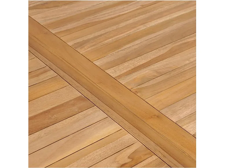 Table de jardin teck massif clair Leez 200cm