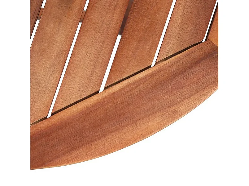 Table de jardin ovale pliable acacia massif foncé Woun