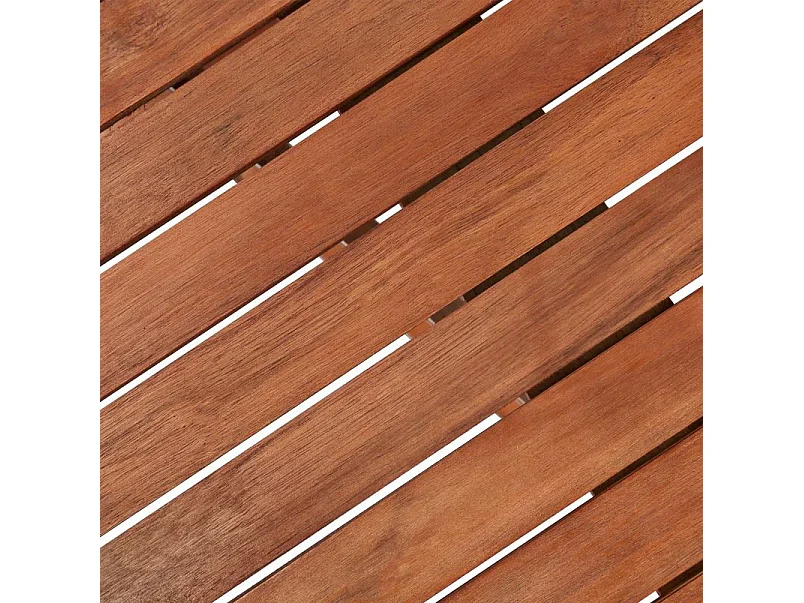 Table de jardin ovale pliable acacia massif foncé Woun