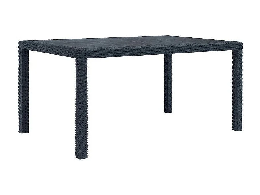 Table de jardin plastique anthracite Terdi 150cm
