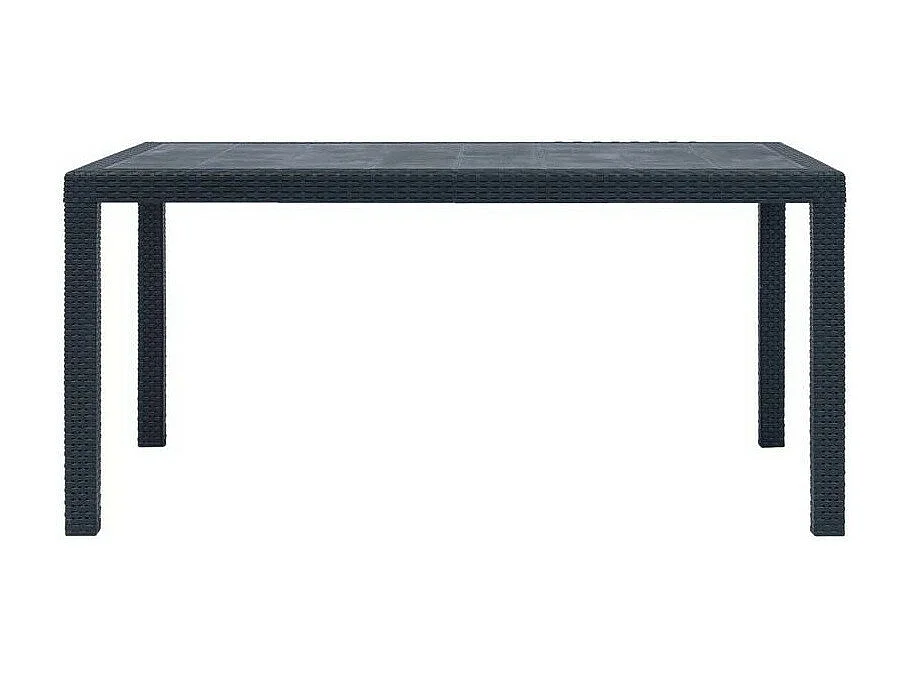 Table de jardin plastique anthracite Terdi 150cm