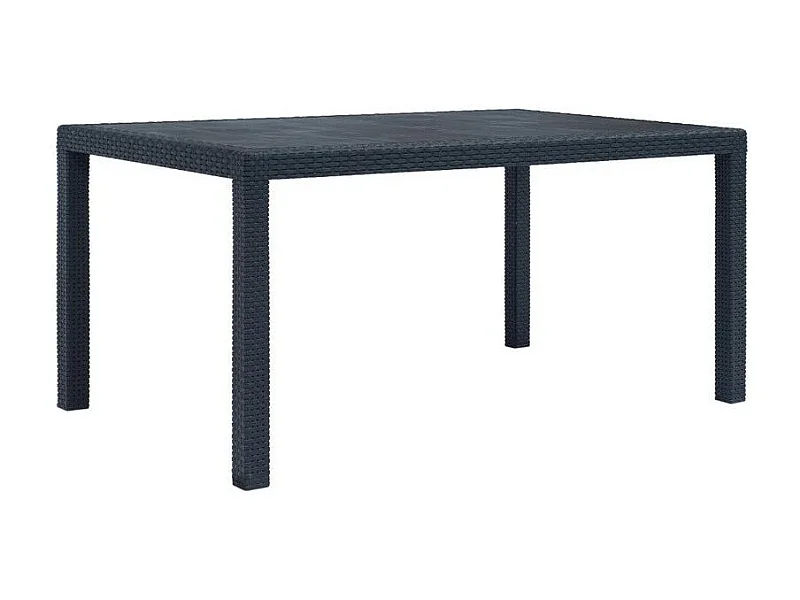 Table de jardin plastique anthracite Terdi 150cm