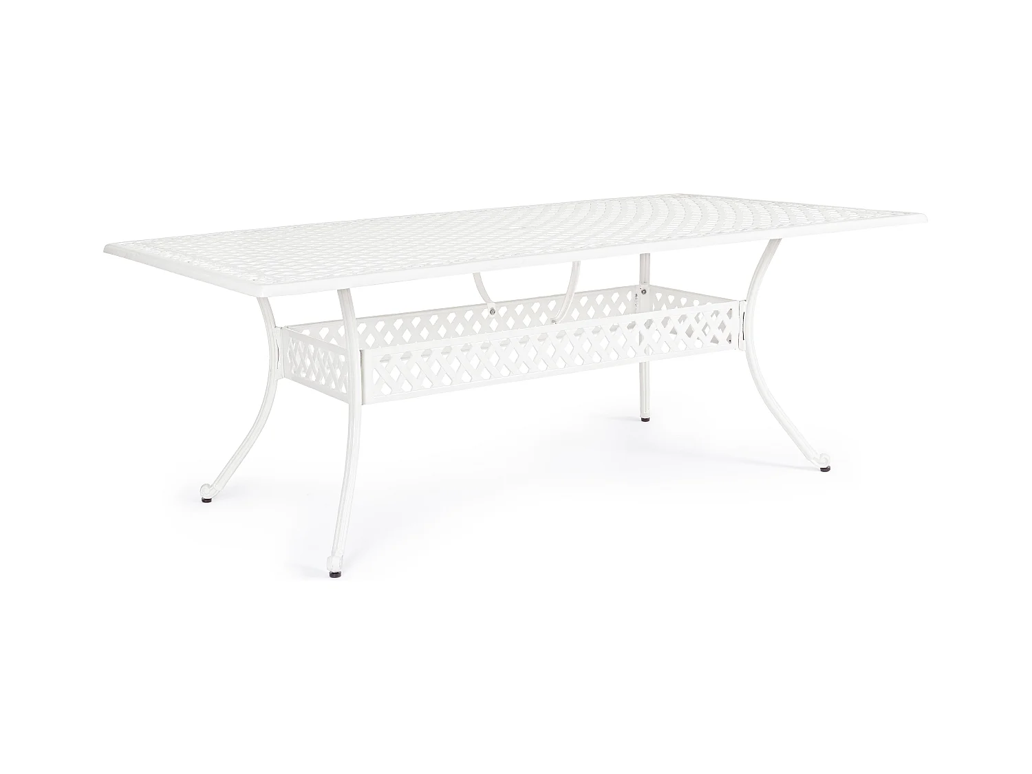 Table de jardin aluminium moulée blanc Kofiam 213cm