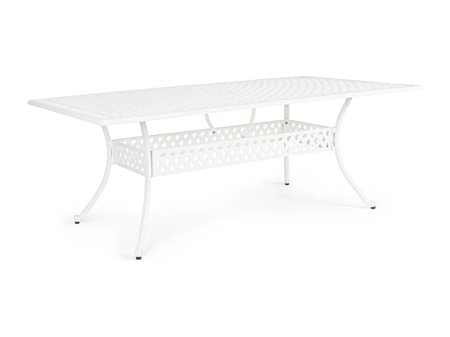 Table de jardin aluminium moulée blanc Kofiam 213cm