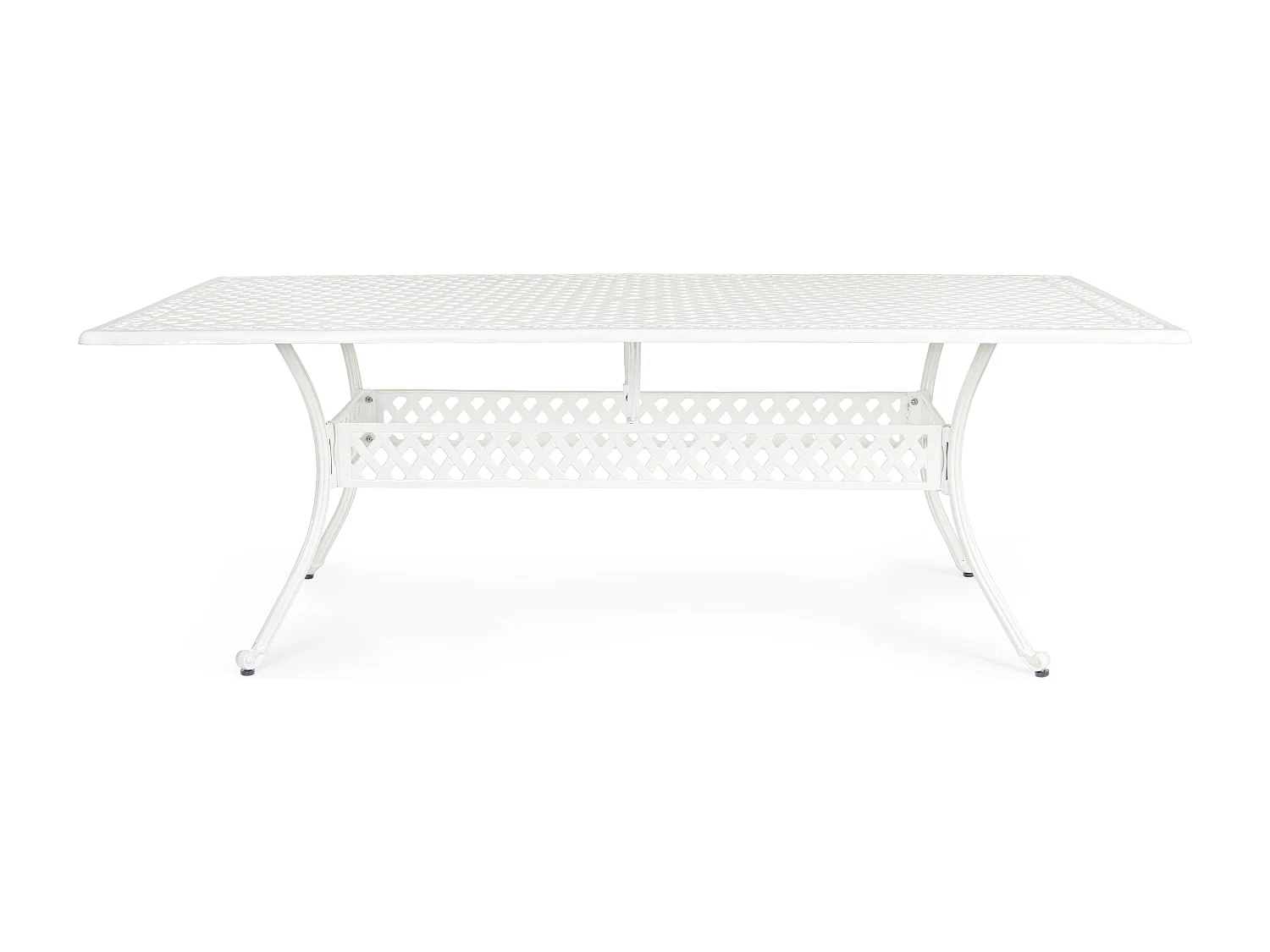 Table de jardin aluminium moulée blanc Kofiam 213cm