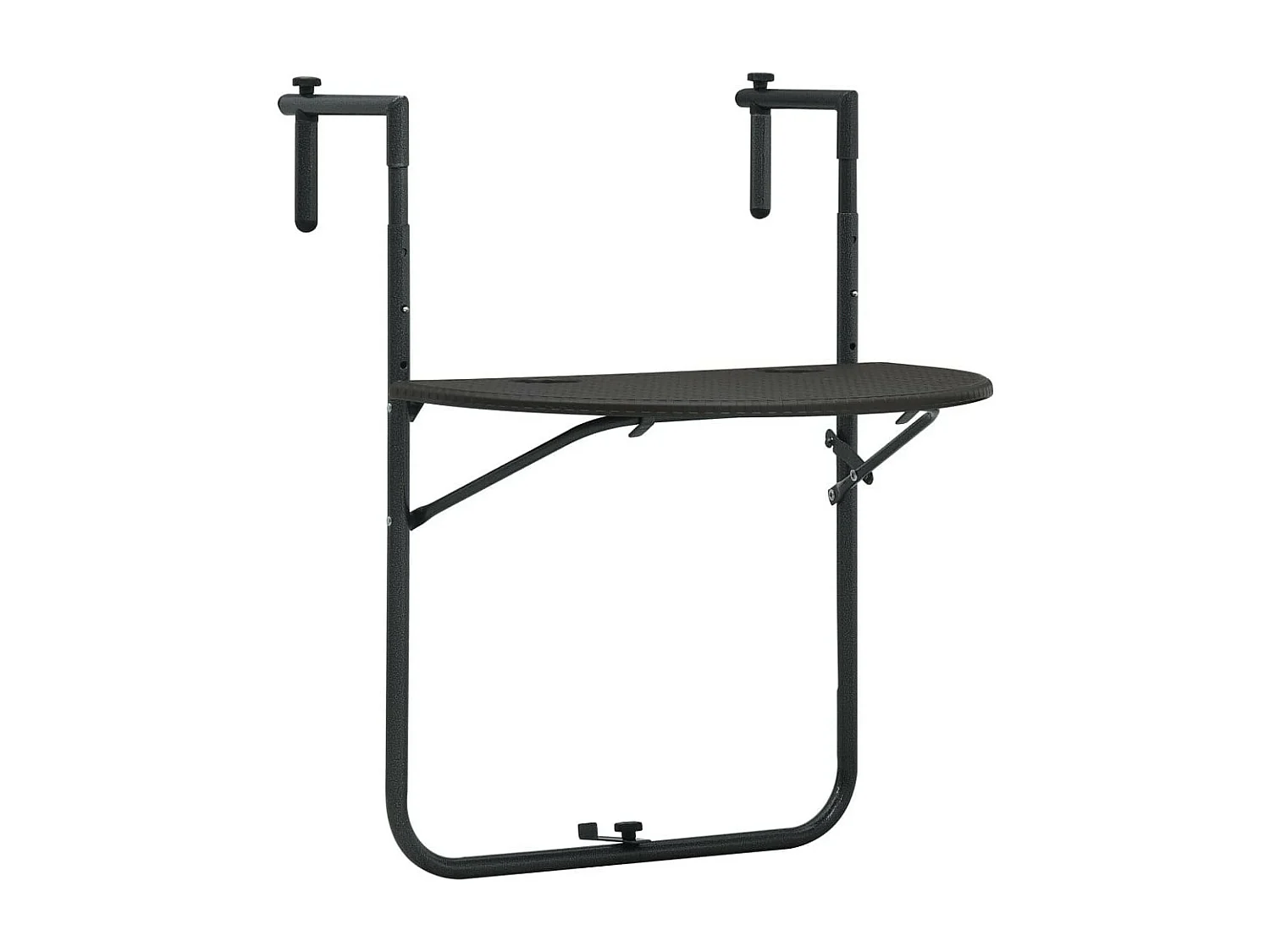 Table de balcon Marron 60x64x83,5 Plastique Aspect de rotin