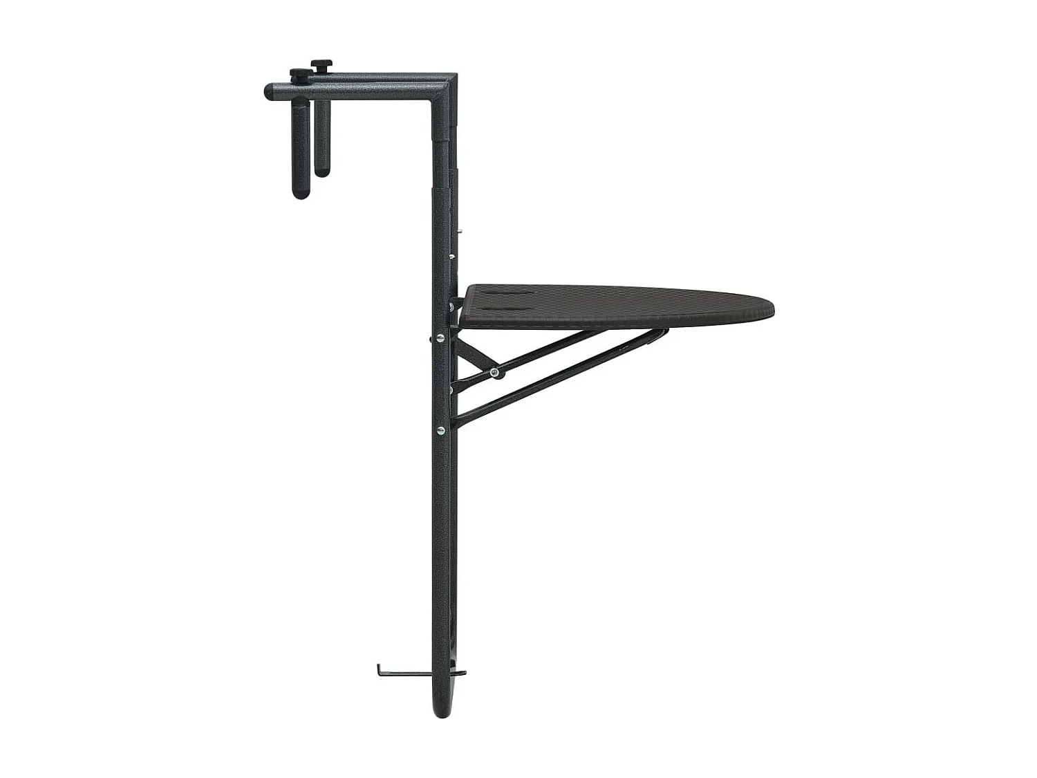 Table de balcon Marron 60x64x83,5 Plastique Aspect de rotin