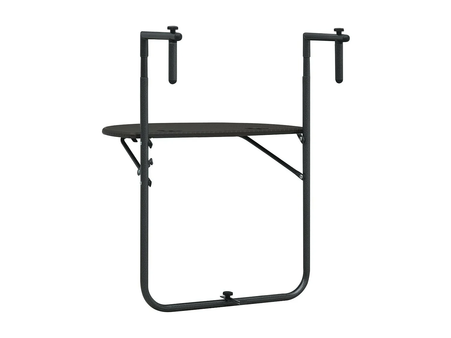 Table de balcon Marron 60x64x83,5 Plastique Aspect de rotin