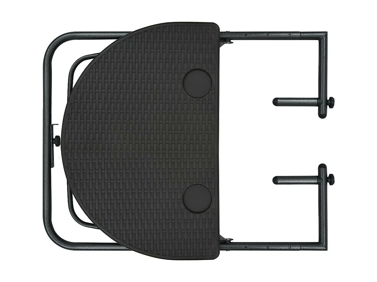 Table de balcon Marron 60x64x83,5 Plastique Aspect de rotin