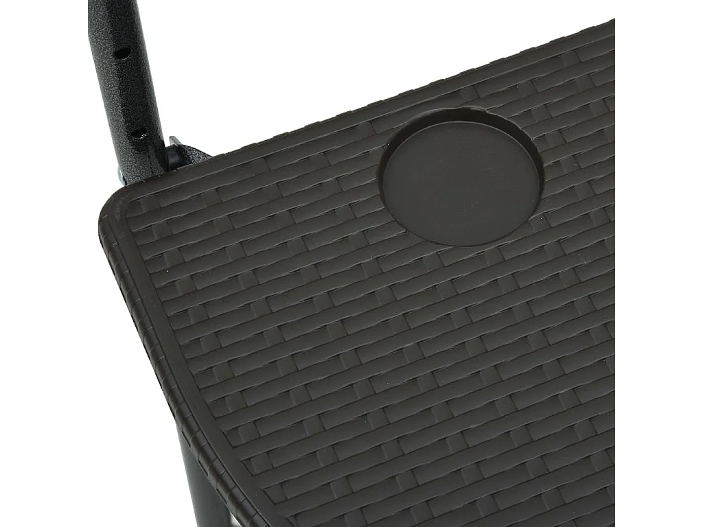 Table de balcon Marron 60x64x83,5 Plastique Aspect de rotin