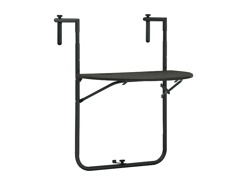Table de balcon Marron 60x64x83,5 Plastique Aspect de rotin